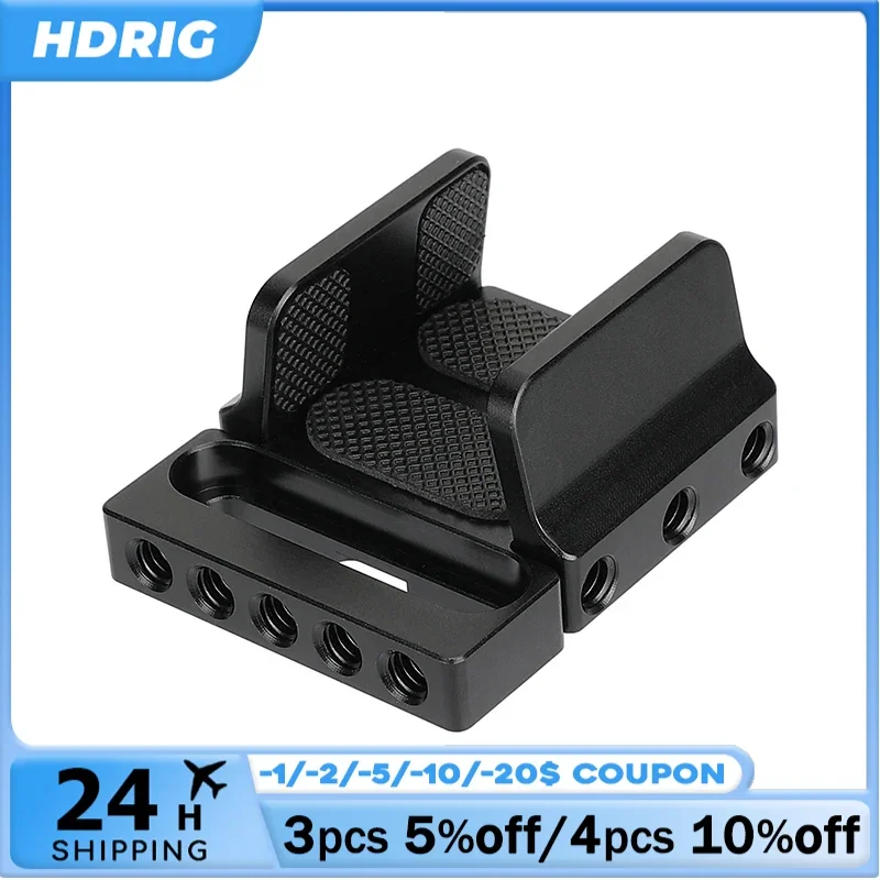 

HDRIG Universal SSD Holder Adjustable Hard Drive Clamp With 1/4"-20 Mounting Points For Width Range 35mm ~ 80mm Camera Rig Mount