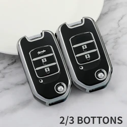 Silver Tpu Car Key Case Cover for Honda Civic CR-V HR-V Accord Jade Crider Odyssey 2015 2016 2017 2018 Car Key Shell Accessories