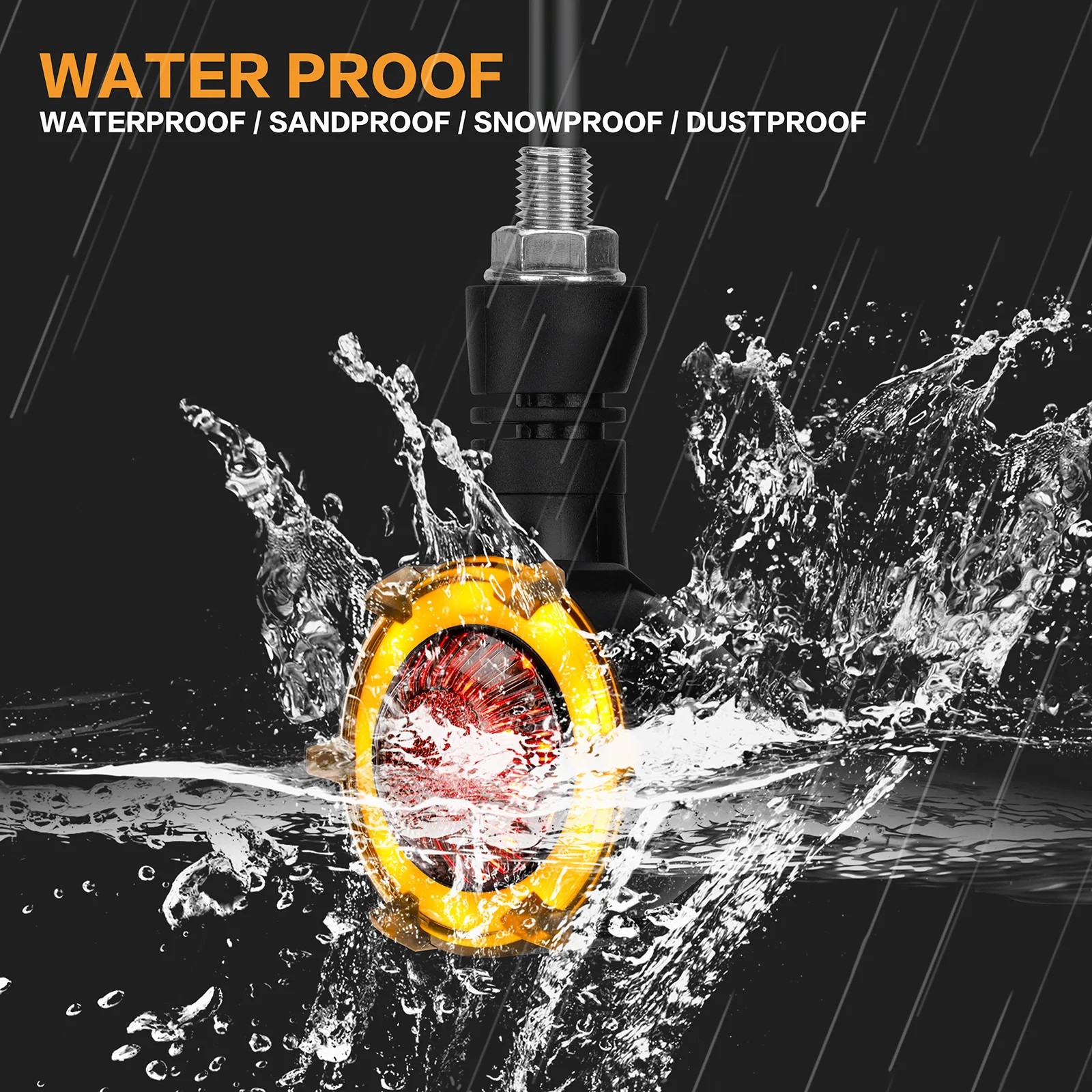 دراجة نارية جولة بدوره مصباح إشارة تسلسل مؤشر LED مصباح النهار تشغيل أضواء DRL للدراجات النارية مصابيح إشارة الانعطاف Led