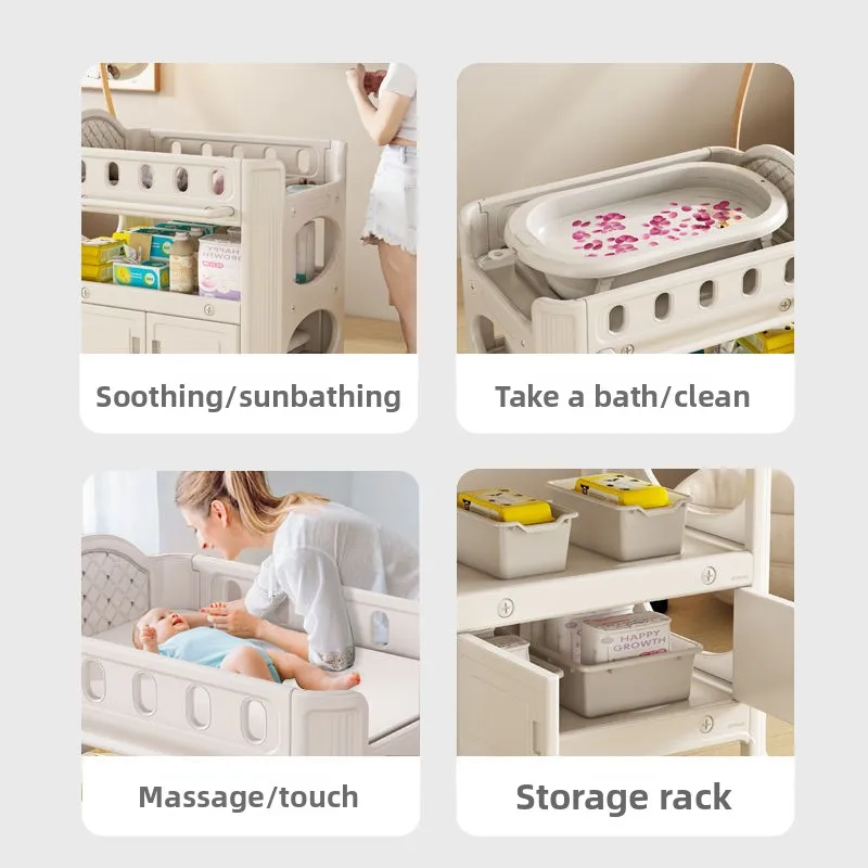 طاولة حفاضات الأطفال متعددة الوظائف من توني هاوس، محطة رعاية الطفل، سرير بلاستيكي كامل لحديثي الولادة، طاولة حمام تعمل باللمس