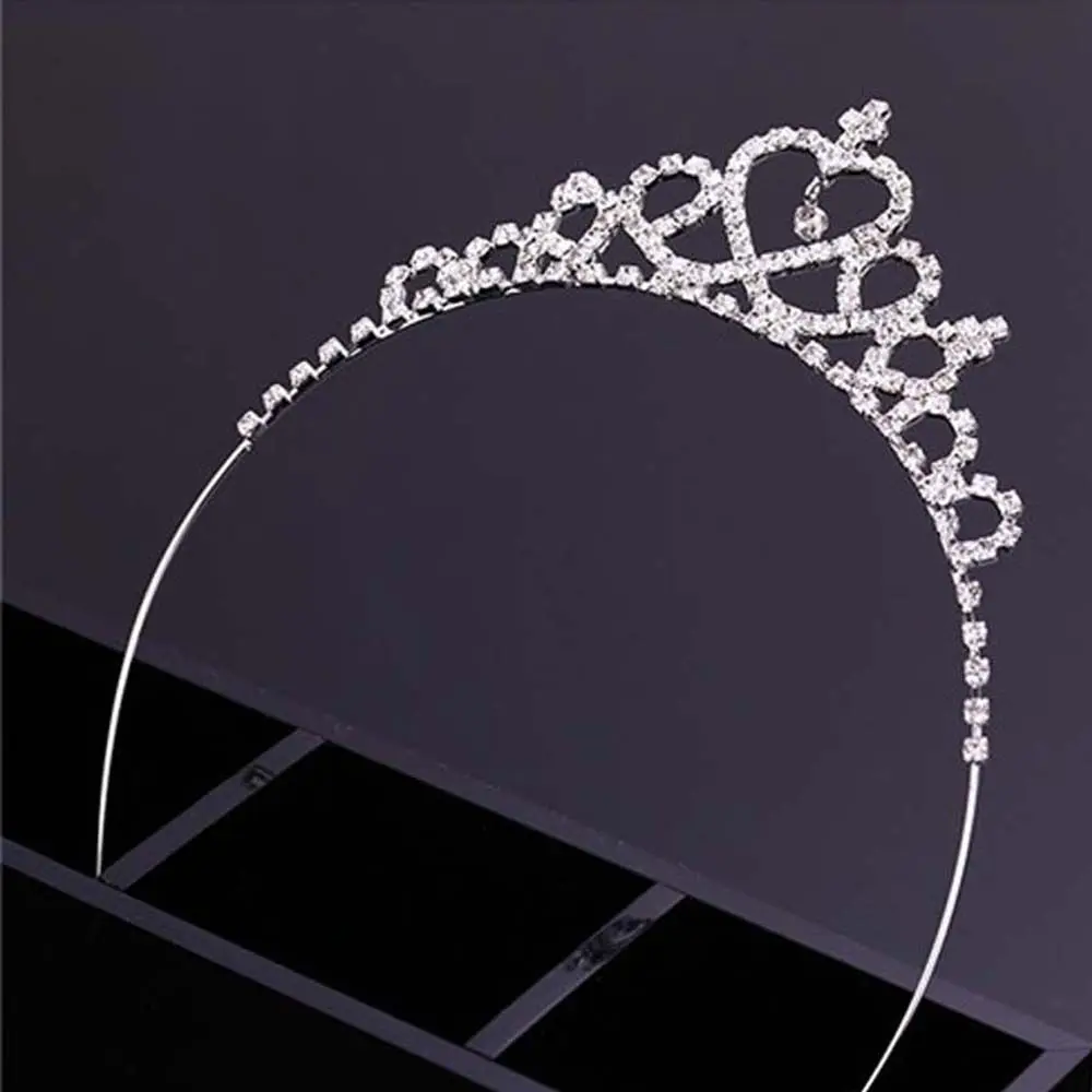 Couronne de fête pour filles, accessoires de cheveux en cristal pour enfants, cerceau de diadème pour enfants, bandeau de princesse