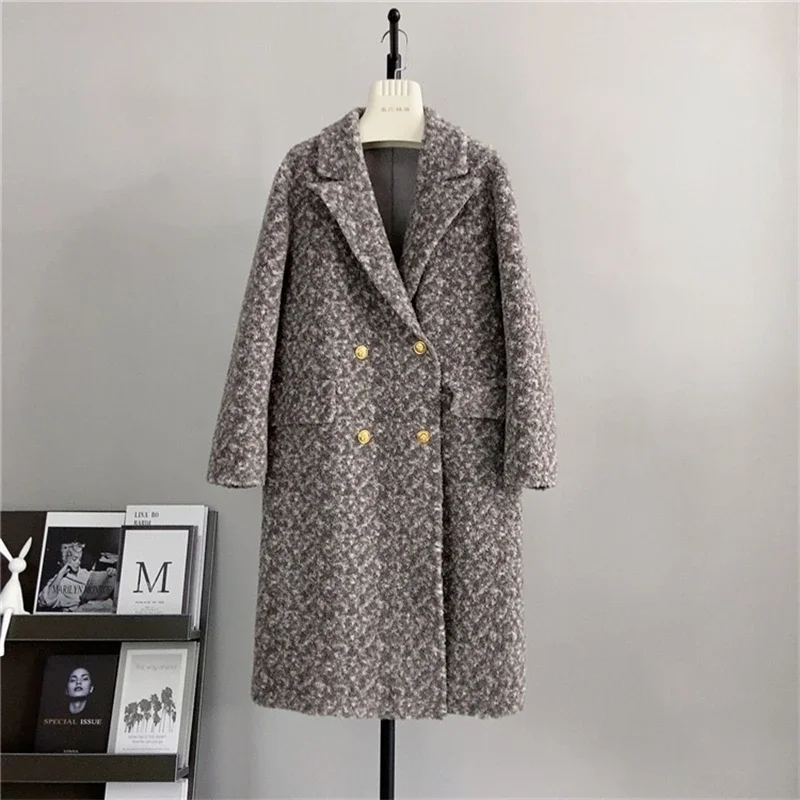 

Premium Style Lamb Wool Women Coat Female Sheep Shearling Loose Jacket 2024 Young New Model PT497