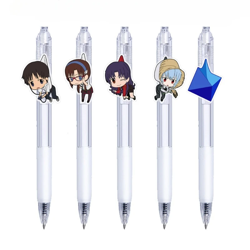 Asuka Ayanami Rei Ikari Shinji Ikari Shinji Gel Pen Anime Peripheral Cute Cartoon Stationery Japanese Kawaii Press Ballpoint Pen