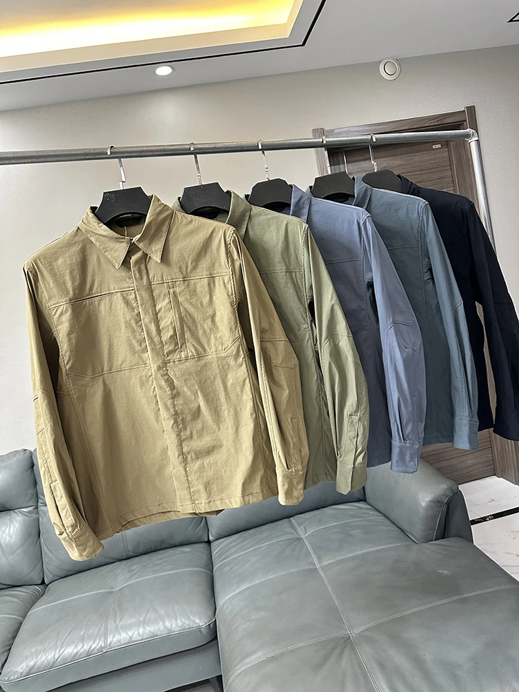 

Men's Outdoor Long Sve irt Jaet Casual Breathable Windproof Wear Resistant Simple Match All Seasons Faion Ci Sle