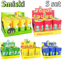 Smiski Hippers Blind Box Yoga Fitness Series Mini Figure Cute Noctilucent Decoration Doll Bedroom toilet Series Model Corner Toy