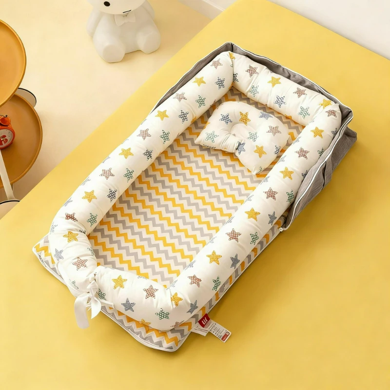 

Новая складная детская кроватка-люлька 2026 года с подушкой, легкий спальный мешок для младенцев в дорогу