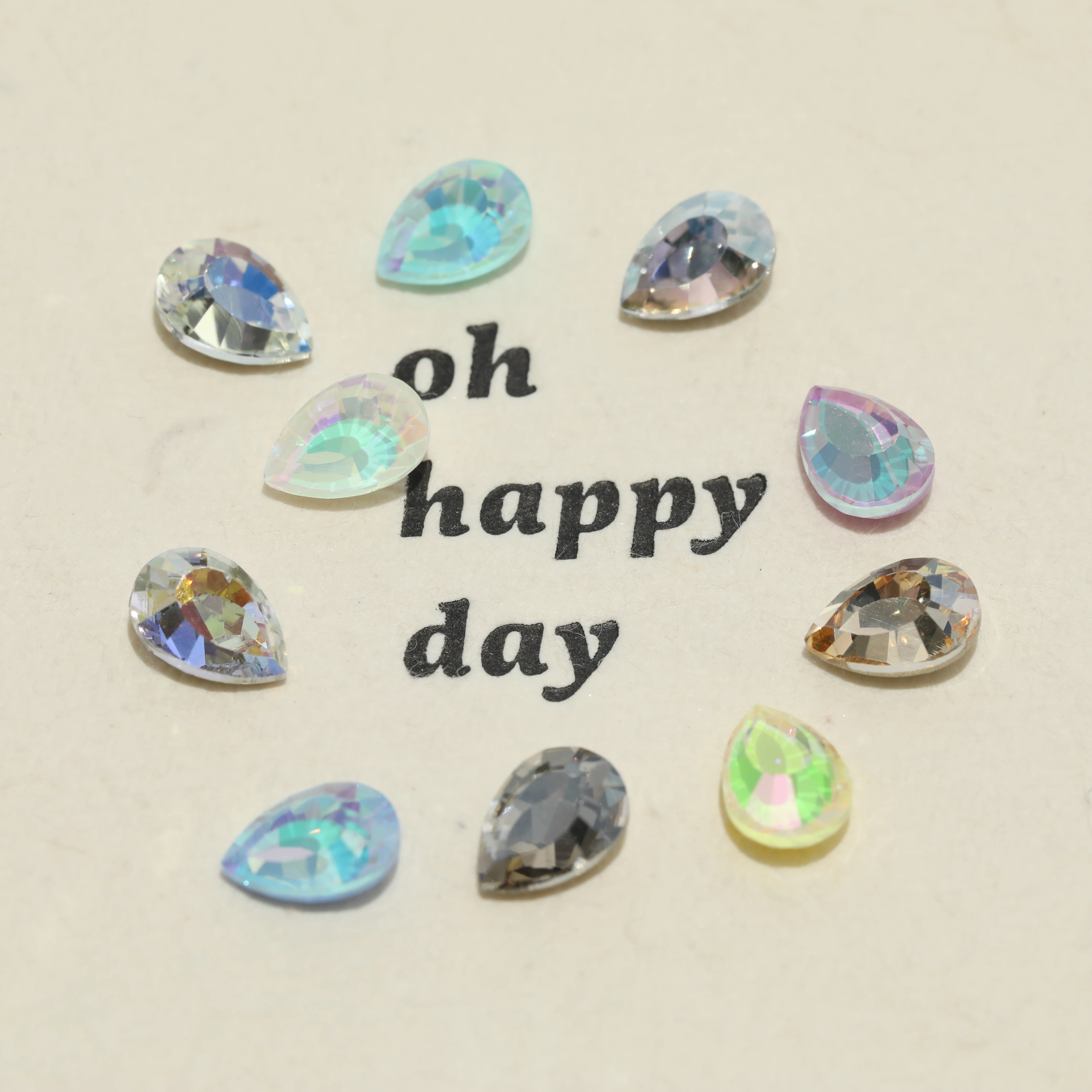 GRST Glänzende Kristallsteine DV4060 Drop Fancy Stones Premium Dream Mirror Serie Strasssteine DIY-Zubehör für Nagelkunst, Hochzeitskleider, Taschen – Detail 2