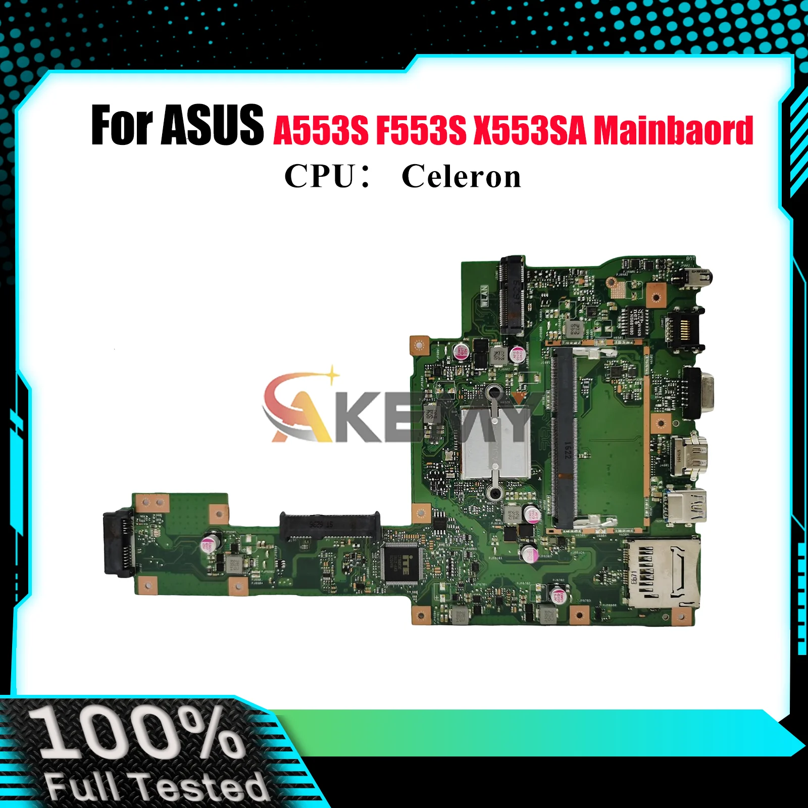 

X553SA Laptop Motherboard For ASUS VivoBook X553S X553SA F553S A553S Notebook Mainboard With Celeron CPU 100% tests OK fast ship