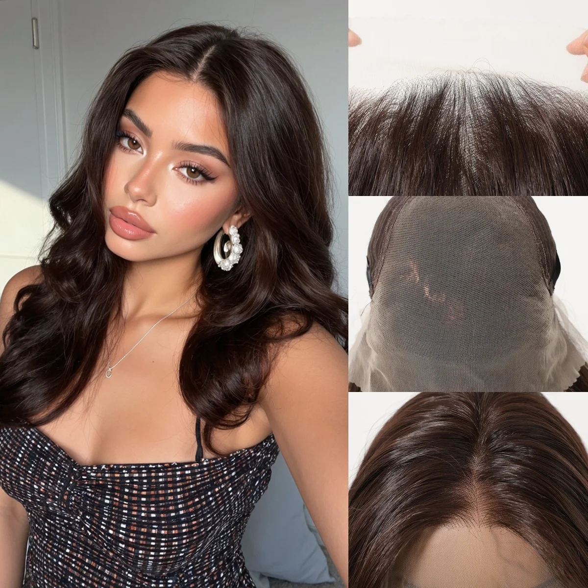 dark-brown-body-wave-lace-synthetic-wigs-for-women-18inch-medium-layered-natural-hair-with-pre-plucked-hairline-13x6-lace-front