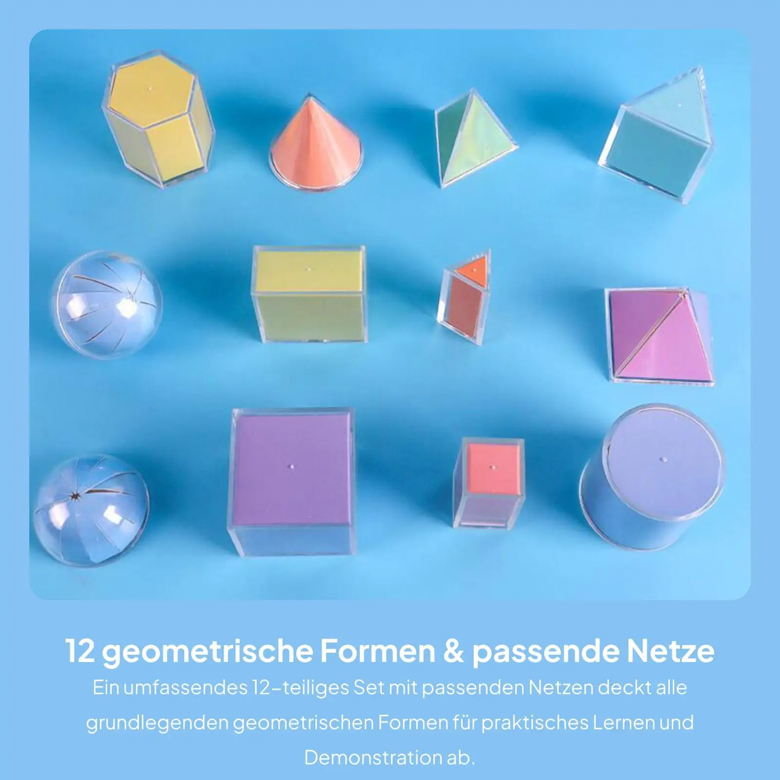 3D Math Figures Geometric Solid Blocks Plastic Cubes Teaching Aids for Children Mathematics Preschool Activities