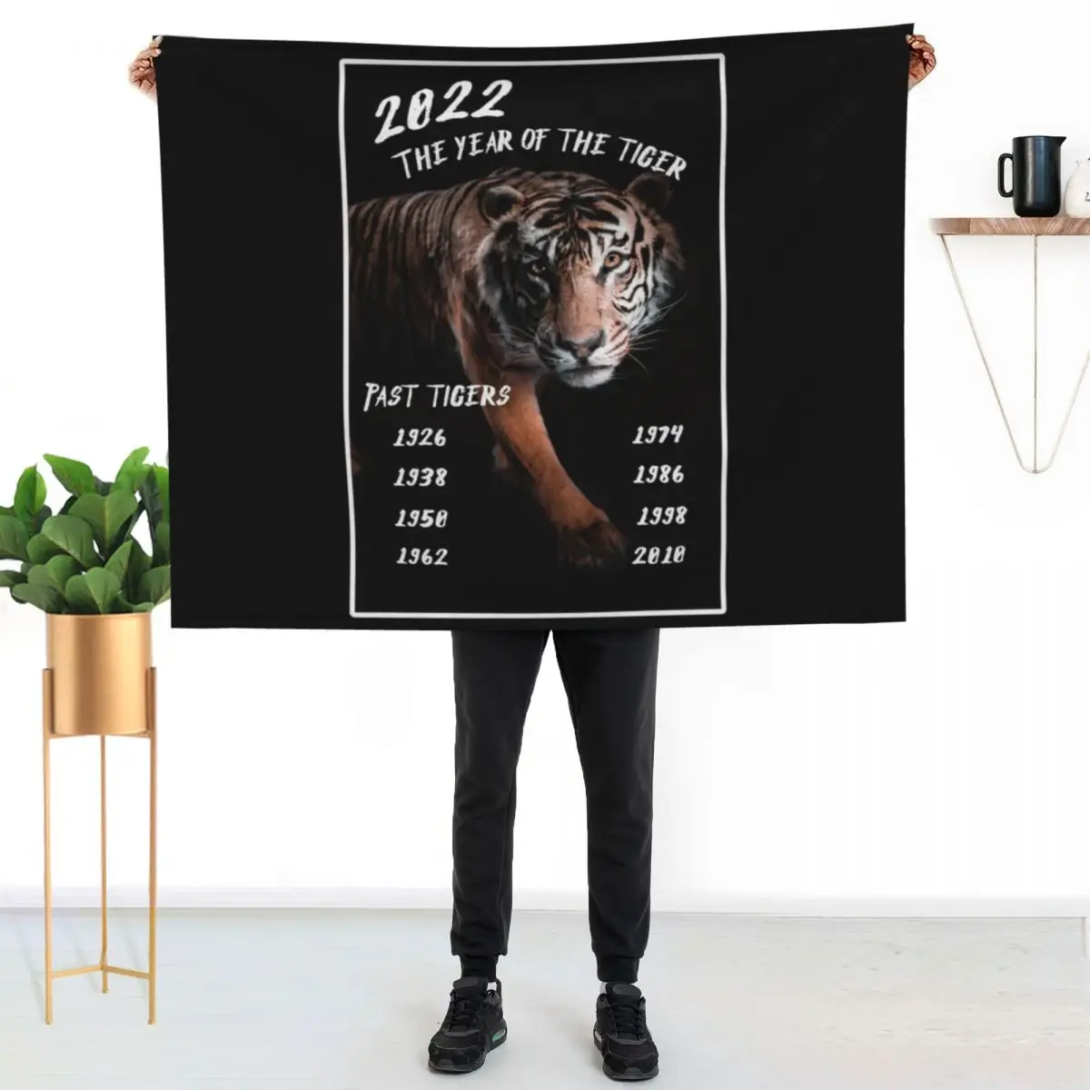 2022 The Year Of The Tiger And Past Tiger Years Throw Blanket Luxury Thicken Thins Picnic Furry Flannels Blankets