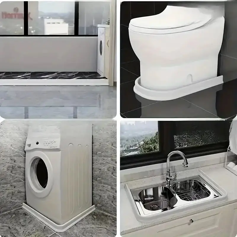 حاجز مياه الحمام على شكل حرف T، فصل جاف ورطب فعال مقاوم للماء،