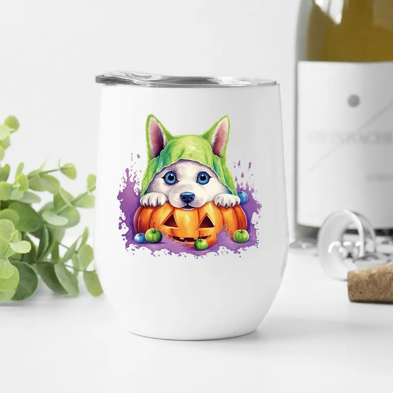 Halloween Peeking Animals Sublimation UV DTF Stickers, Waterproof Sticker Pack for Decorating Mugs, Cups,DIY Home Decoration