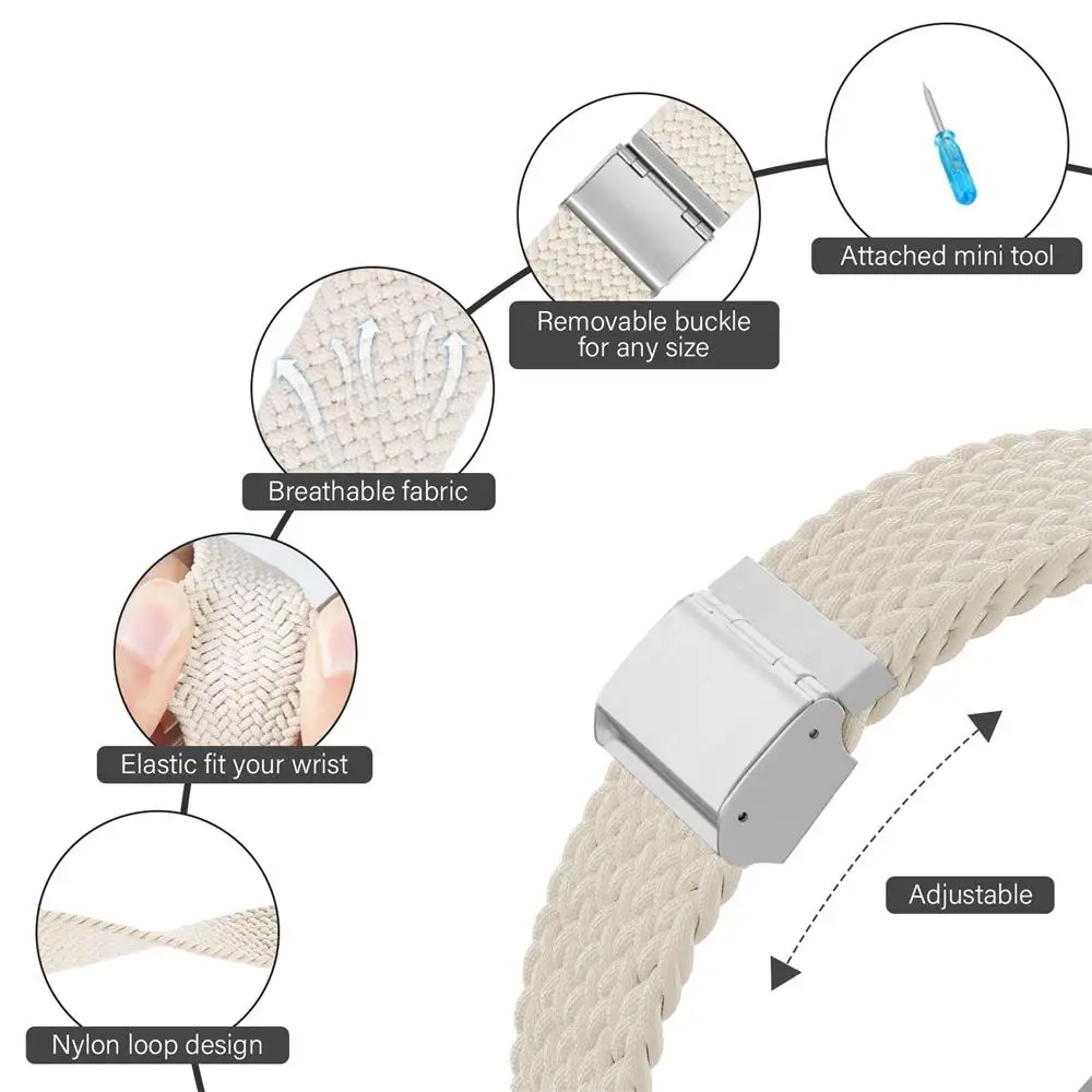 نايلون مضفر لساعة أبل ، حلقة منفردة ، سلسلة iWatch 9 ، 8 ، 7 ، SE ، 6 ، 5 ، SE ، 2 فرقة ، 44 ، 45 حزام ، 40 41 ، 49 ، 38 ، 42 ،