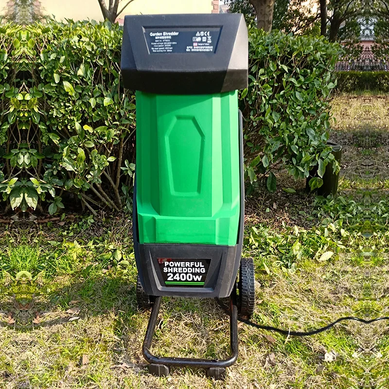 New Small 2400W 50L Garden Shredder Leaf Branch Shredder Electric Crusher Garden Tools Wood Crusher Can Break view 5