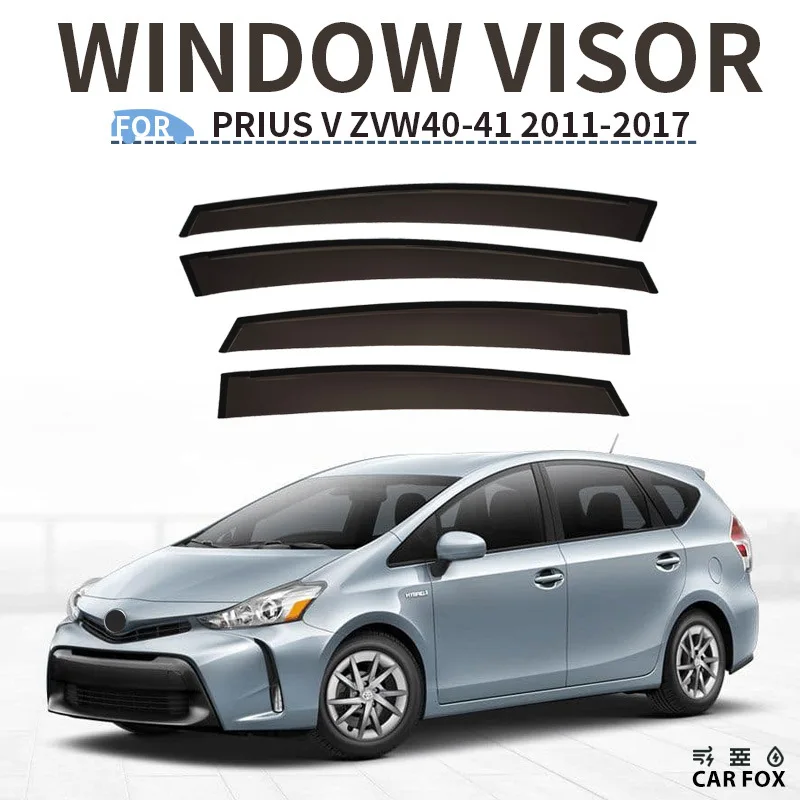 

Для Toyota Prius V 2011-2017: Дефлекторы окон, ветровики, навесы для боковых стекол, защита от дождя и солнца, автоаксессуары