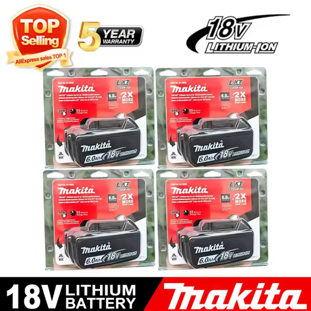 Original Makita 18V 6,0Ah Lithium-Ionen-Akku für DHP489 DGA404 DDF487 DTD173 DAS180 HR140D Kabelloses Elektrowerkzeug