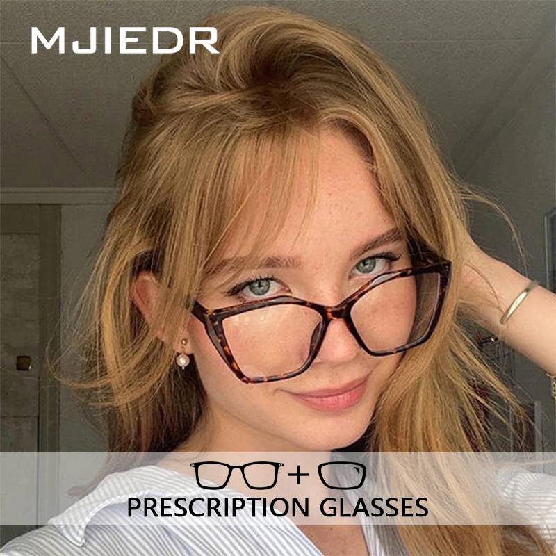 

MJIEDR Fashion Handmade Acetate Square Prescription Glasses Women Butterfly Myopia/Progressive Glasses
