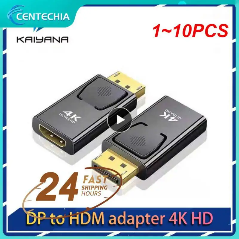 1~10PCS DisplayPort to HDMI-compatible Adapter DP Male to Female HDMI-compatible Video Audio Cable 4K 1080P for PC TV Laptop