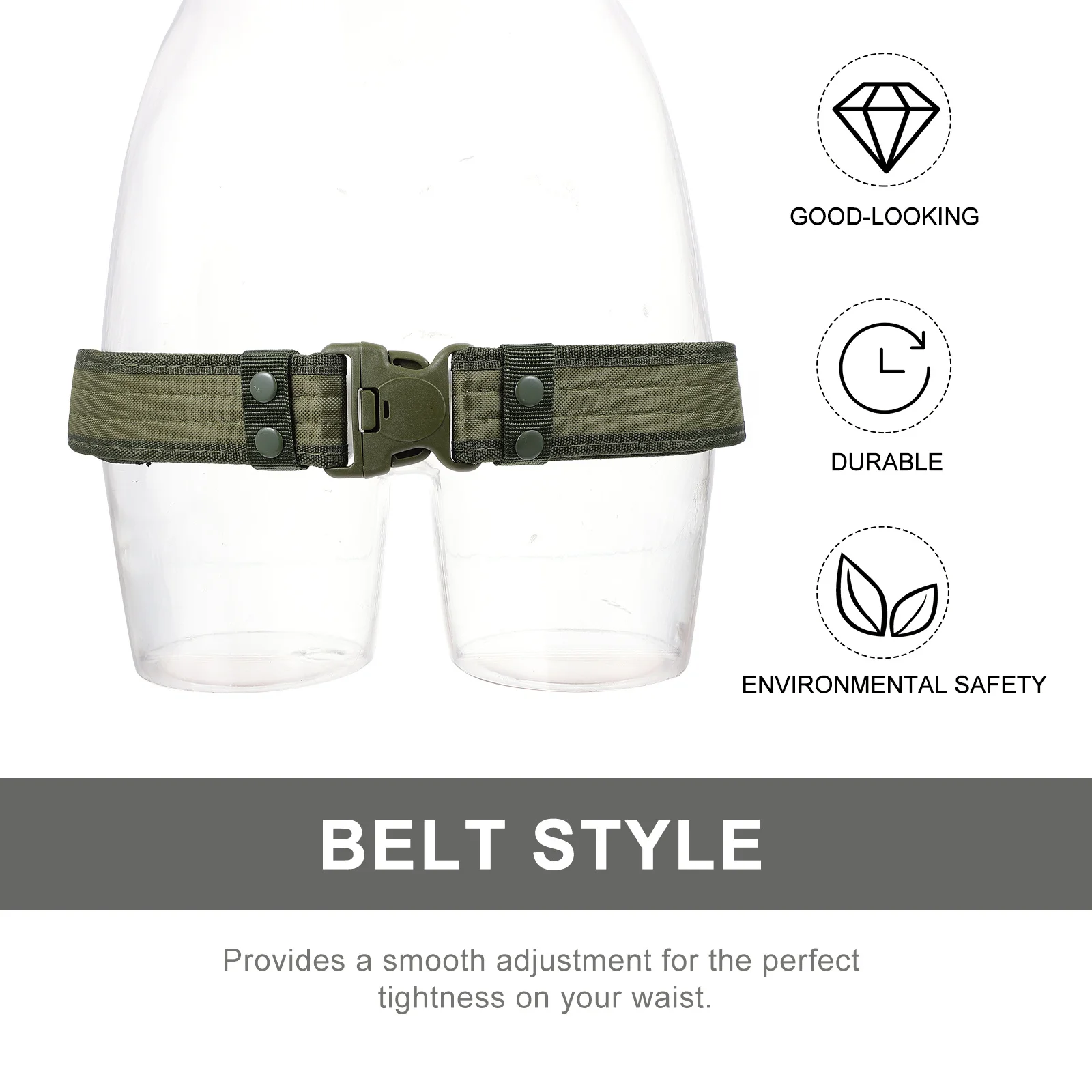 

1pc Camo Training Nylon Style Durable Outdoor Belt For Men Waist Belt Lightweight Breathable Wear-Resistant