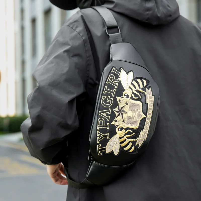 

Новая нагрудная сумка в стиле ретро с вышивкой, поясная сумка унисекс в корейском стиле, минималистичная сумка через плечо, легкая портативная сумка для ежедневного использования в путешествии