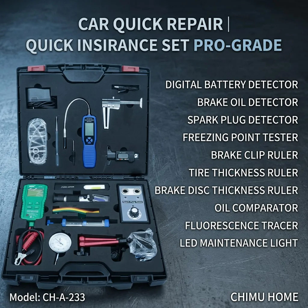 【CHIMU HOME】 10-in-1 Car Diagnostic Kit for Battery Brake Oil Spark Plug Tester Digital Antifreeze Testing Tool