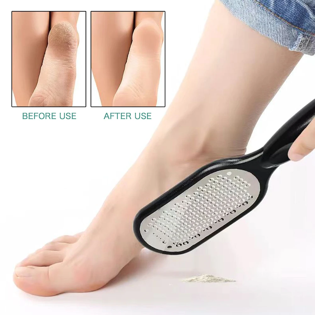 1 Pcs Foot File Scrubber Splash-proof Manual Stainless Steel Foot File Portable Sturdy Foot Grinding Maker for Foot Care view 2