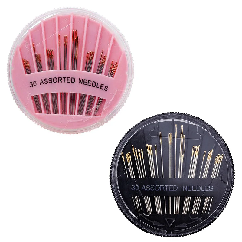 30Pcs/Box Hand Sewing Needles Set Multiple Sizes Embroidery Thread Sew Pins Case Tools for Home DIY Apparel Sewing Accessories