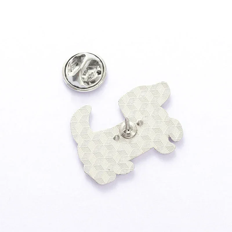 Skeleton Animal Enamel Pin Dinosaur Cat Dog Owl Bird Brooch Halloween Festival Pin Lapel Metal Badge for Kids Friends Wholesale