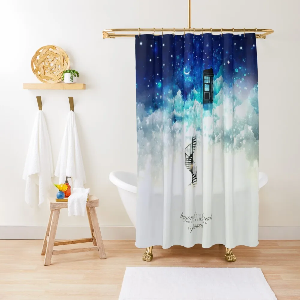 

Beyond the clouds Shower Curtain For Bathrooms Waterproof Shower Waterproof Shower And Anti-Mold Bathroom Set Curtain