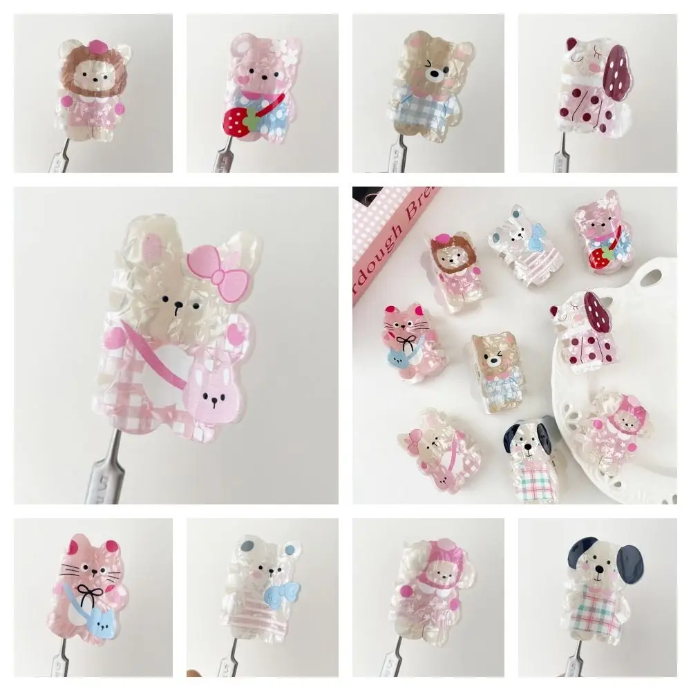 

Fashion Korean Style Cartoon Animal Hair Claw Rabbit Creative Cute Cat Crab Clip Kawaii Puppy Small Shark Clip Girls