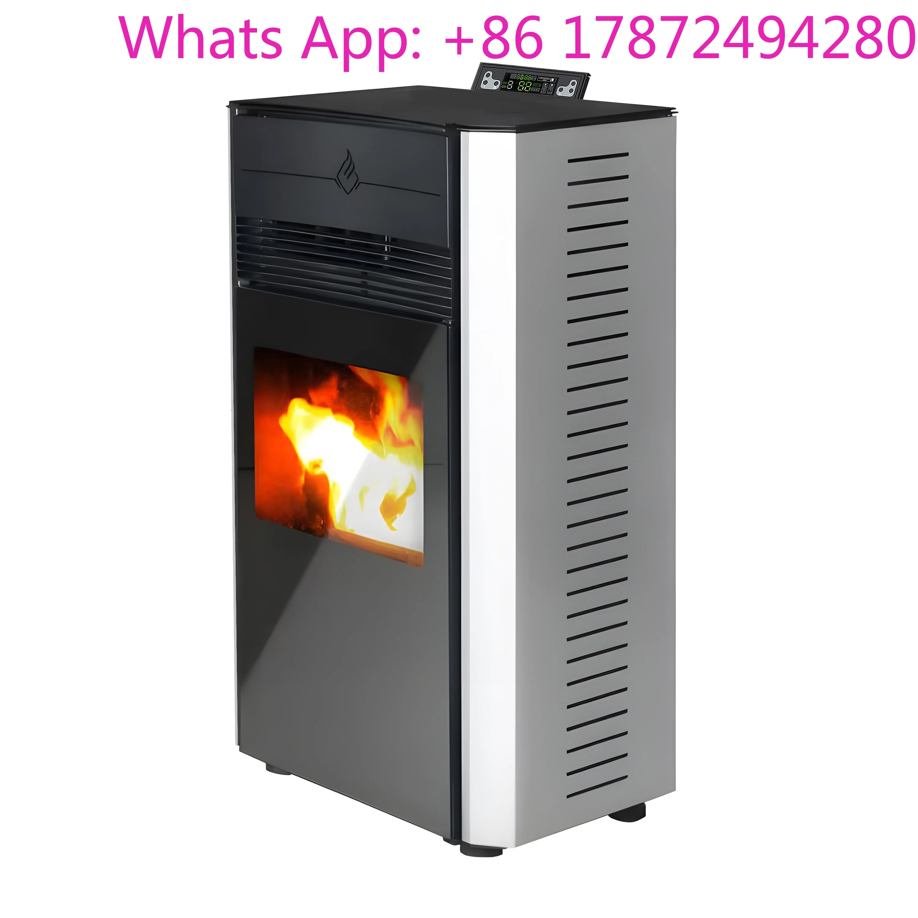 Home Pellet Heater 14KG Hopper Capacity Silent Under 40dB Safety Monitoring
