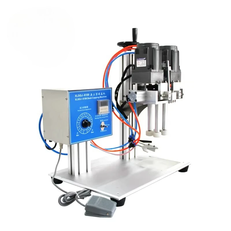 

XLSGJ-6100 Plastic Bottle Semi-automatic Pneumatic Threaded Bottle Rotary Thread Machine