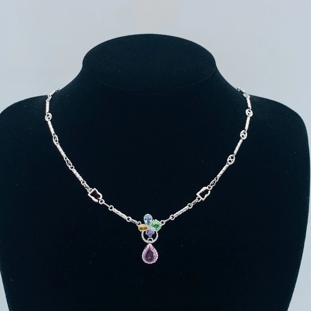 

Европейское и американское классическое ожерелье, нишевое дизайнерское женское ожерелье со стразами и ключицей, кулон с буквами