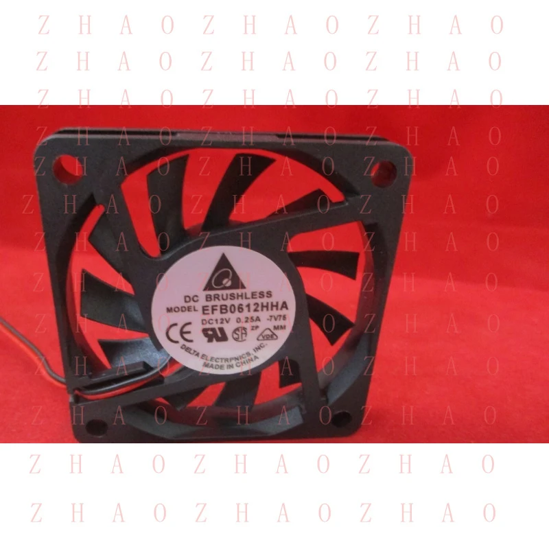 L+ for DELTA FAN 60MMX60MMX10MM 2-WIRE 12-VOLT 0.25A-AMP EFB0612HHA BRUSHLESS MODEL