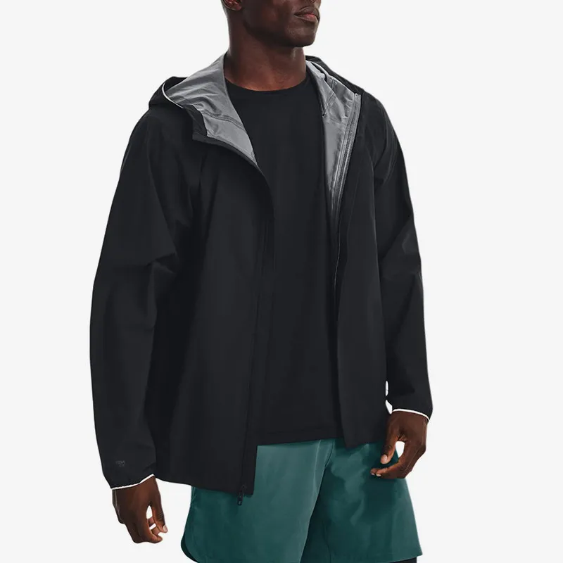 Under Armour 1376066 003 Men Woven Hooded Jacket Loose Stretch Windproof Outdoor Sports Coat 2026 New Style