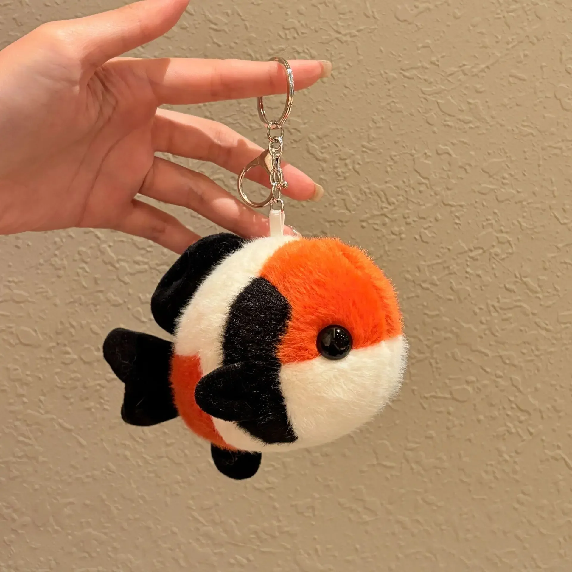 Viel Glück, Koi-Fisch-Anhänger als Geschenk für Ihren besten Freund, süßer Plüsch-Paar-Anhänger, Koi-Schlüsselanhänger, Schultasche, hängende Dekoration