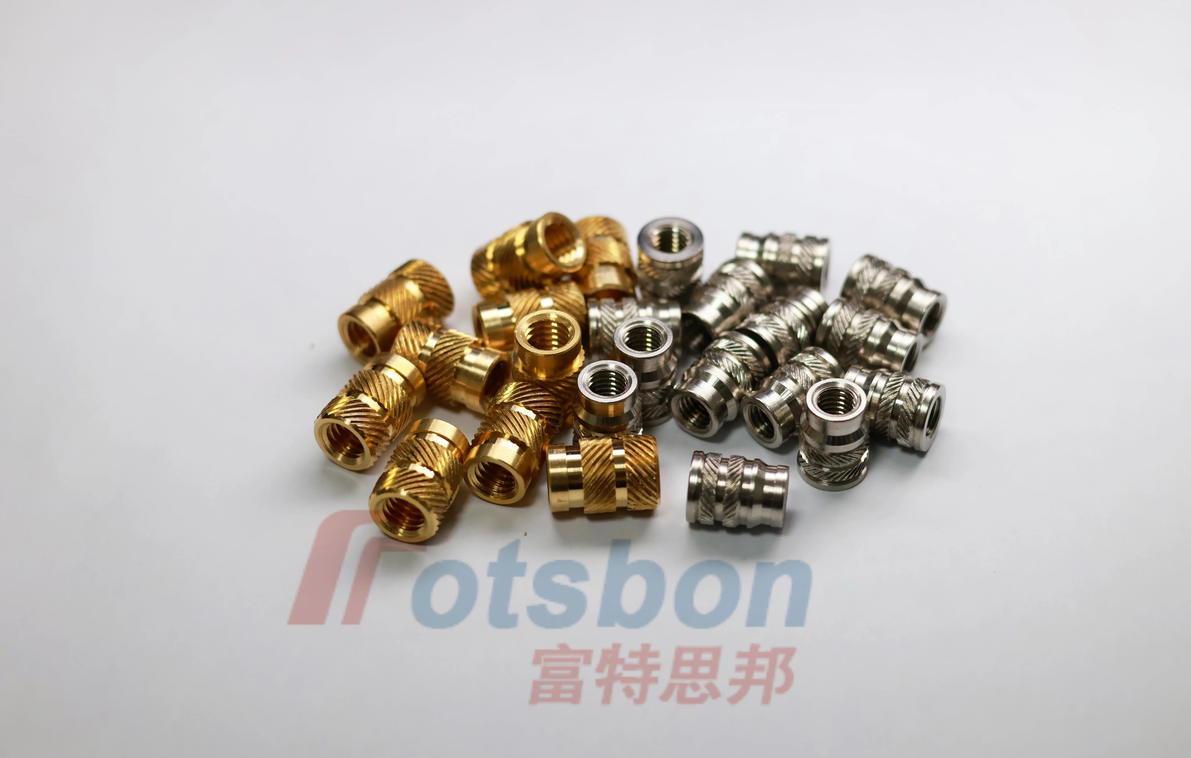 Copper Nuts IUTA/IUTB/IUTC-0428 Brass Inch Thread Knurl Inserts Ultrasonic Heat Staking Hot Melt Press Injection Molding