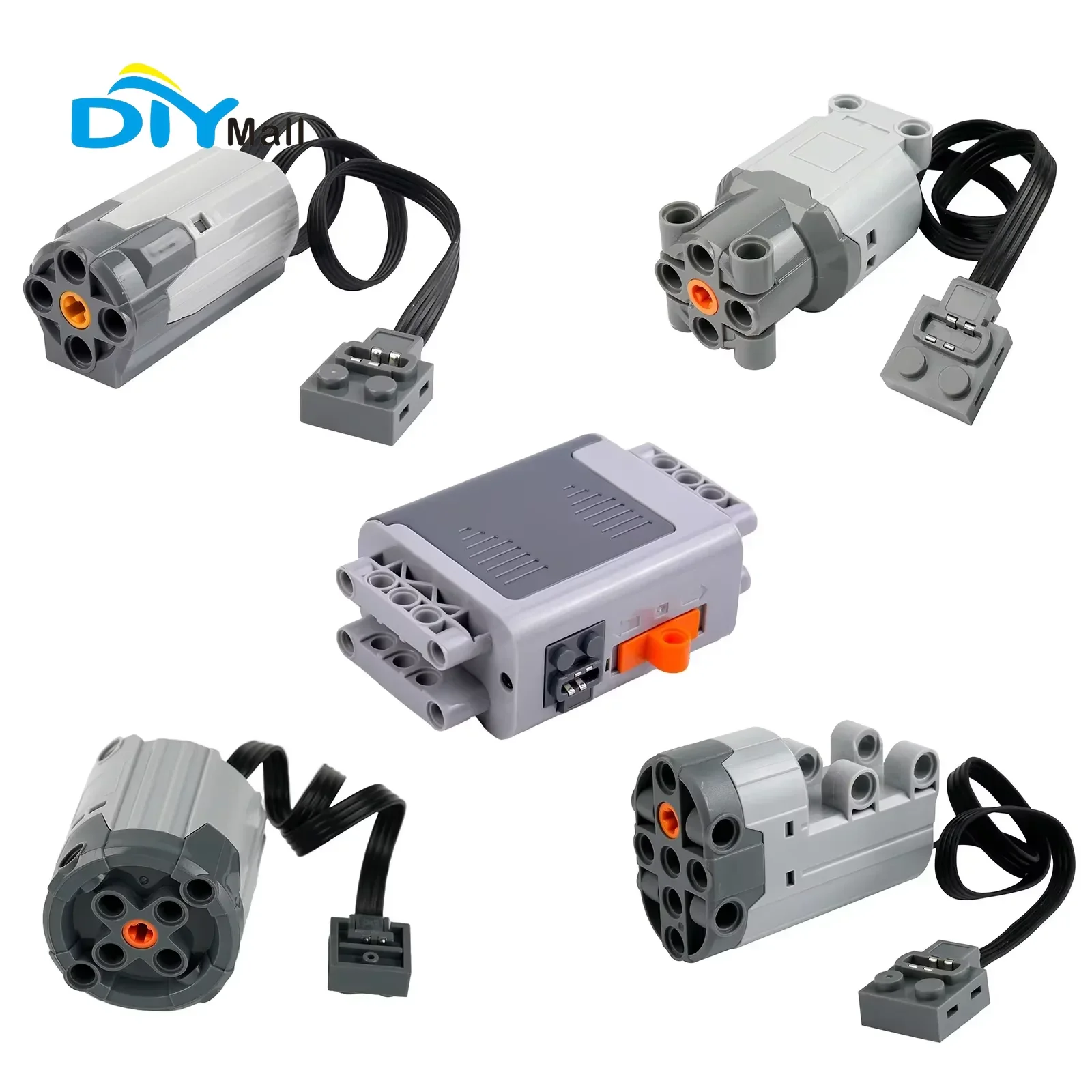 DIYmall 5PCS MOC Power Functions Kit 8881 AA Battery Box & Motors for Legoeds