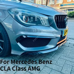 Front Bumper lip Spoiler for Mercedes Benz CLA Class W117 C117 CLA45 CLA200 220 250 AMG 2013-2015 Body Kit Tuning Accessories