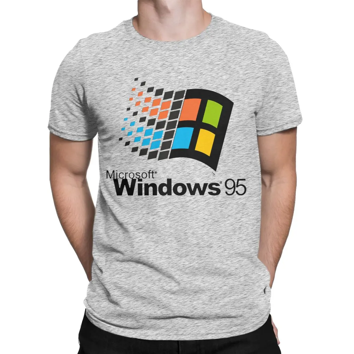 Футболка в стиле Windows 95 Vaporwave, одежда с ОС Windows95, Классическая компьютерная система, 100% хлопок, женская одежда для улицы