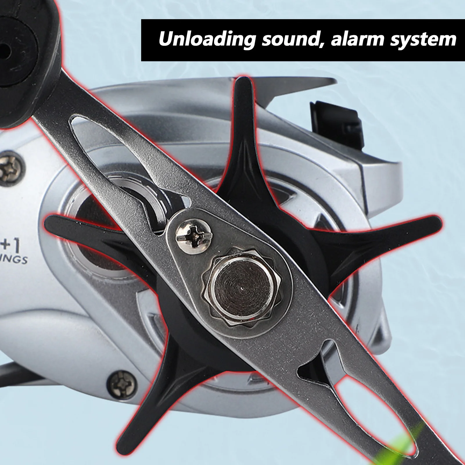 بكرة دوارة معدنية مضادة للخلف لقضيب صيد طويل المصبوب مع نظام سحب ناعم معدات صيد الأسماك في المياه المالحة والمياه العذبة