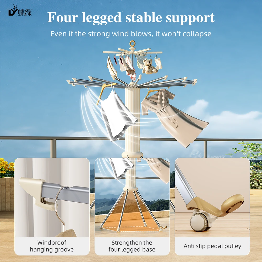 

Складная напольная сушилка в виде осьминога, балконная домашняя охлаждающая сушилка в виде осьминога, многофункциональный инструмент для сушки одеял