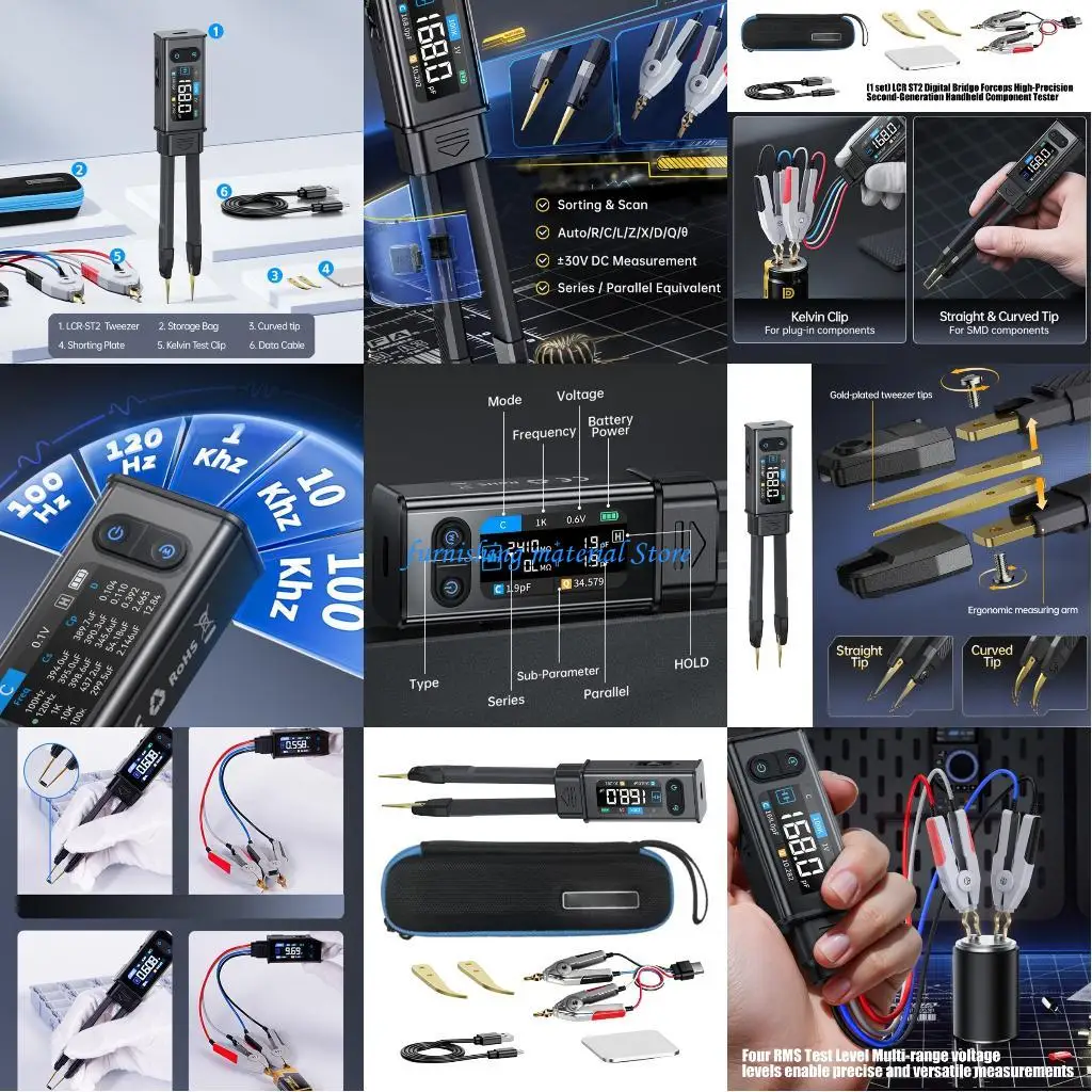 

Y5GD Easy to Use Electronic Component Multifunctional Device Featuring Attachment & Type C Charging for Resistors