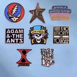 2024 New Rock Band Enamel Pin Music Album Logo Lyrics Brooch Punk Retro Badge Fashion Clothes Bag Accessories Gift