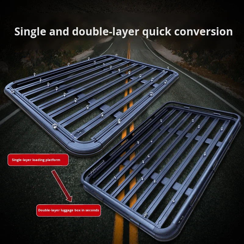High Quality Made in China Aluminum Alloy Multi-Functional Offroad Luggage Roof Cargo Basket Expansion Platform Travel Modificat