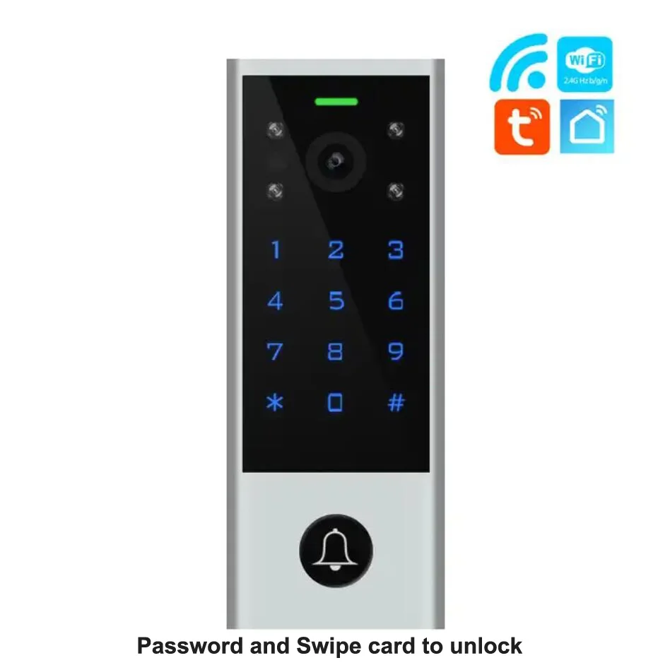 IP65 Weatherproof Tuya Two Ways Intercom Access Control Wired Color Video Door Phone / Video Door Bell intercom for Villa