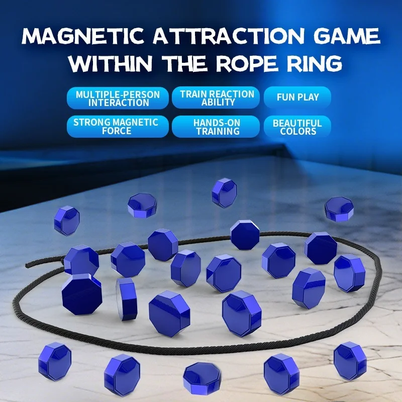 20Pcs Magnetic Rope Game, Tabletop Chess Pieces Game, Christmas Family Party Puzzle Game