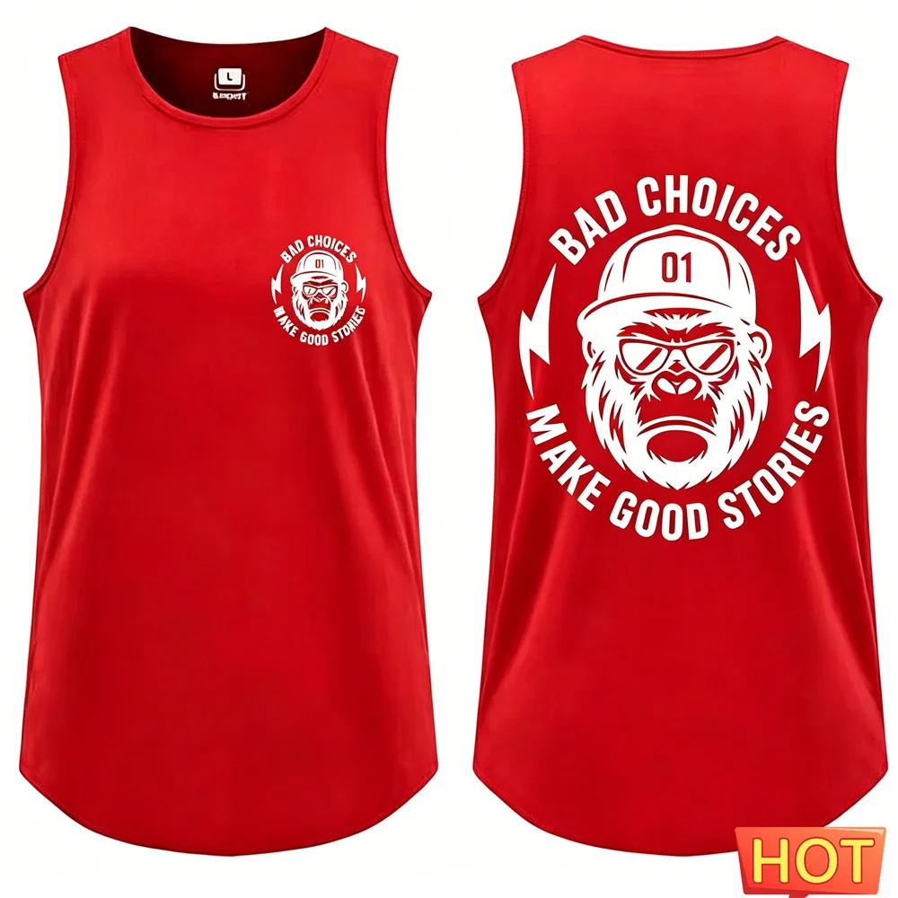 Summer Men Sleeveless T-shirt Fun Creative Pattern men's t-shirts and tank tops Hip hop casual vest Breathable sports vest tops