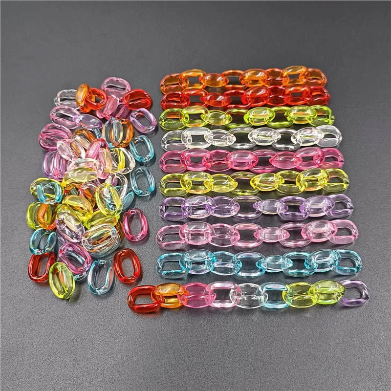 20Pcs 11*16mm O Shape Chain Beads DIY Necklace Bracelet Keychain Jewelry Making